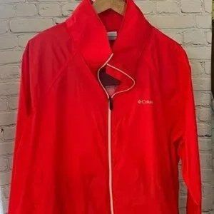 Columbia Women's Plus Orange Windbreaker Jacket